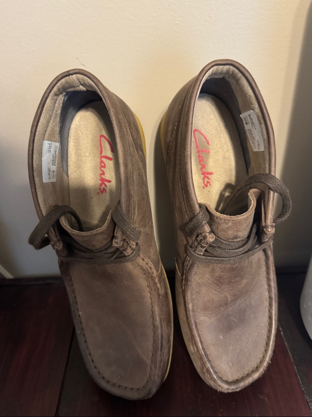 Clarks Originals Wallabee Boots Brown Leather Crepe Sole  Men’s Size 10.5 - Picture 4 of 9